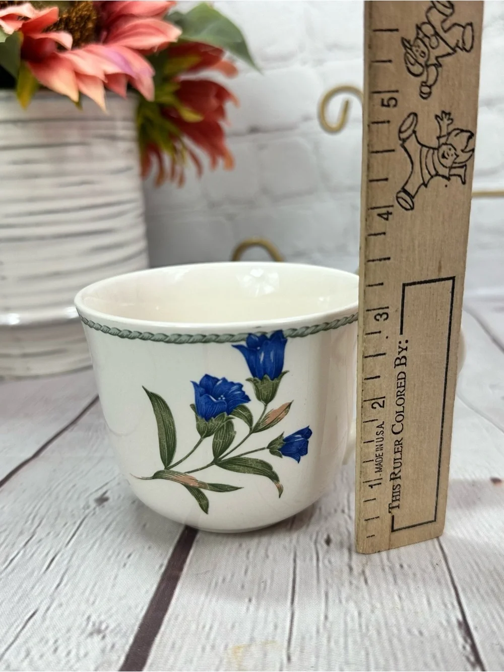 vtg Noritake Summer Estate (Ireland) Flat Cup cottage floral coastal grandma